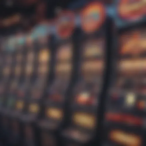 A vibrant display of various slot machines at Choctaw Casino