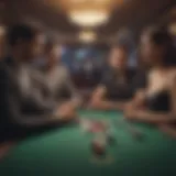 Virtual poker table with players interacting online