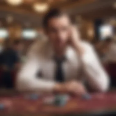 Customer Frustration A frustrated guest at a casino table