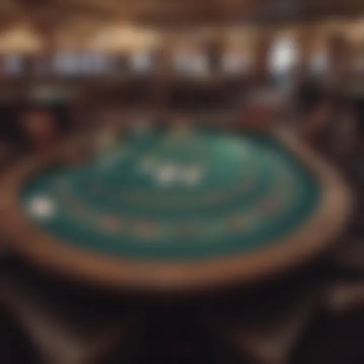 Overview of Blackjack table at Gun Lake Casino