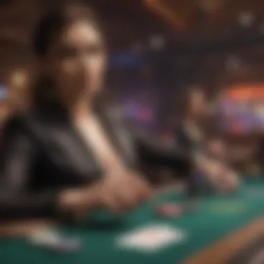 Thrilling Moment in Blackjack Exciting gameplay moment in Blackjack