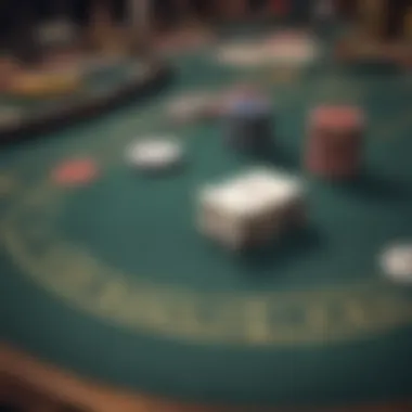 Strategic Gameplay in Blackjack Strategic cards and chips on a Blackjack table