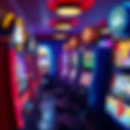 Casino free play promotion showcasing vibrant slot machines