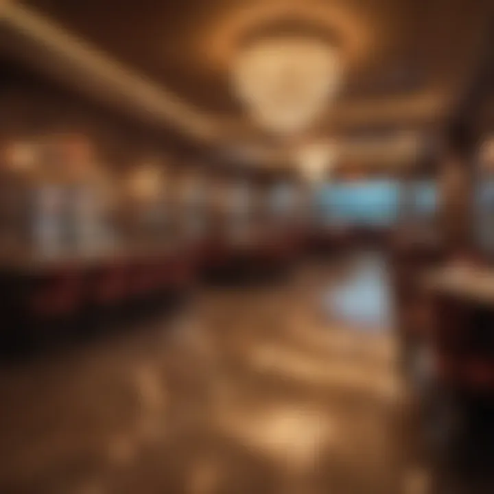 Elegant dining area in a Long Island casino hotel