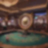 Dynamic atmosphere of a virtual casino with vibrant graphics