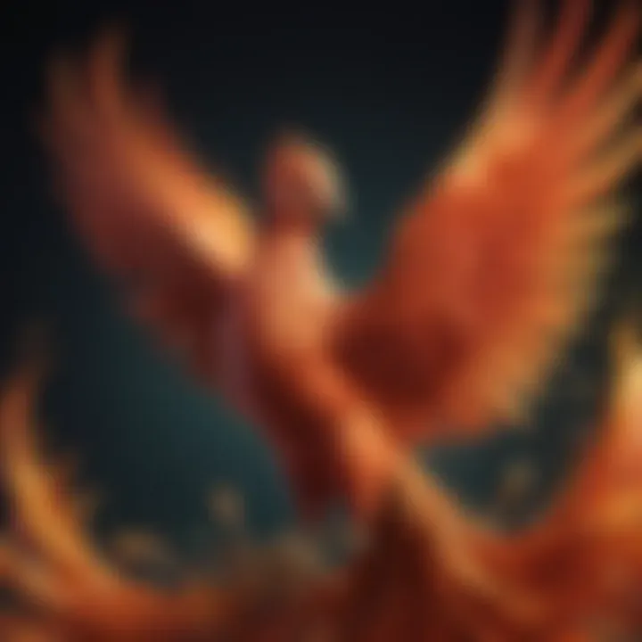 An artistic representation of the Phoenix symbolizing rebirth and fortune