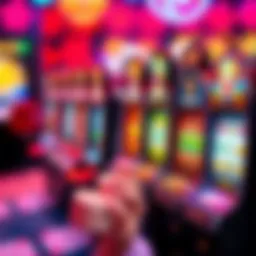 Colorful array of slot machine icons