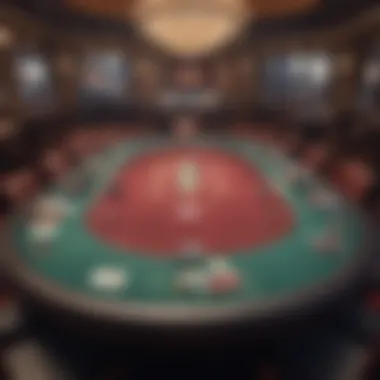 Luxurious poker table setup at Hard Rock Casino Hollywood