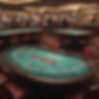 Gambling area featuring various gaming tables