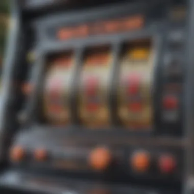 Modern Video Slot Machine Showcase A close-up of a modern video slot machine featuring advanced technology