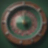 Close-up of a roulette wheel showcasing the green pocket