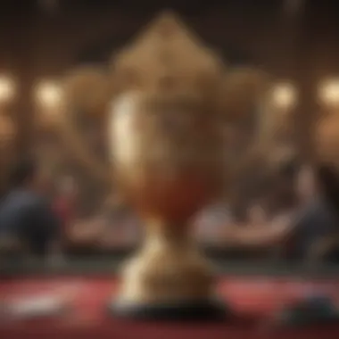 A trophy symbolizing success in poker tournaments