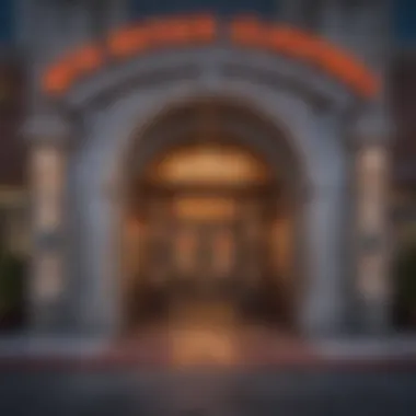 Entrance Guidelines at Winstar Casino Entrance to Winstar Casino showcasing age requirement signage